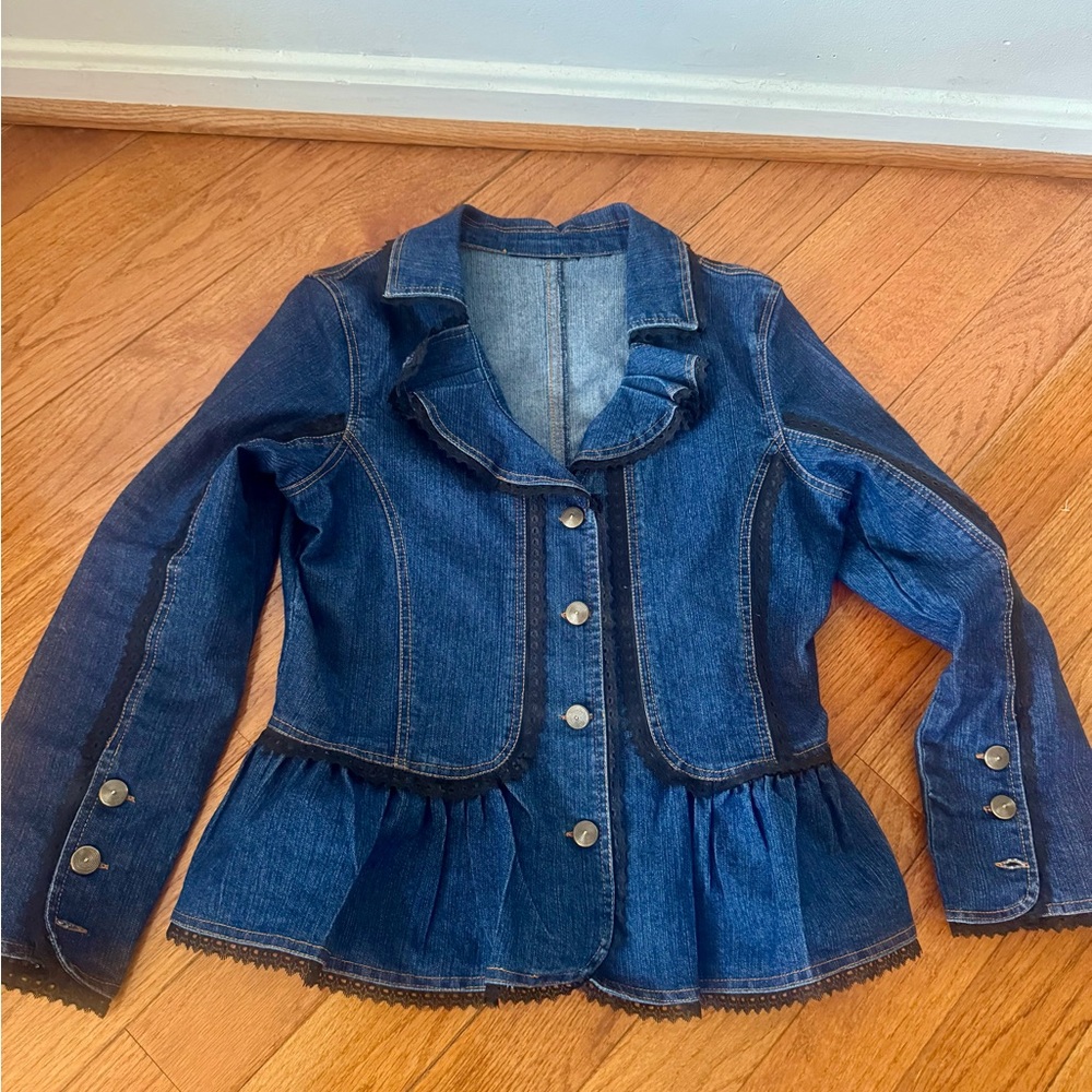 Denim Peplum Blazer (Women's) 🔥🔥🔥